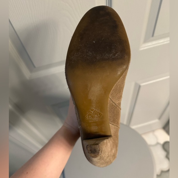 Fornarina taupe genuine suede boots 2000s vintage size 39 slouch style - Picture 14 of 16